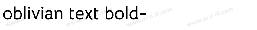 oblivian text bold字体转换